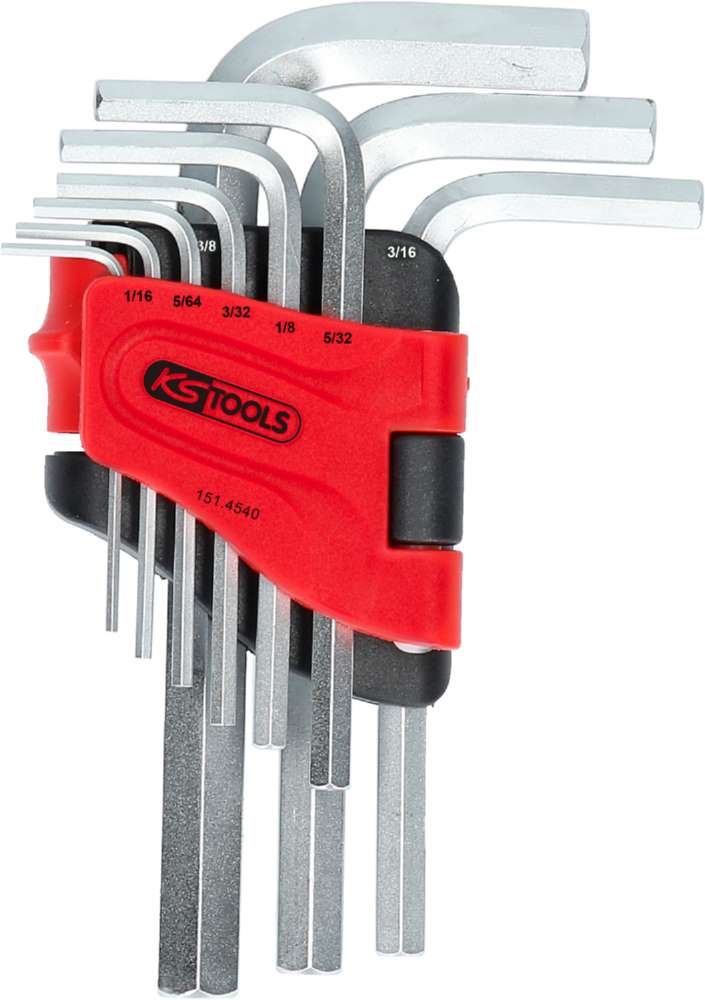 Produktbild KS Tools Innensechskant Winkelstiftschlüsselsatz im Klapphalter 9 Teile Zoll