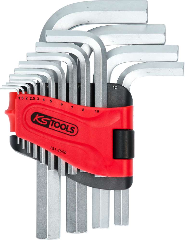 Produktbild KS Tools Innensechskant Winkelstiftschlüsselsatz im Klapphalter 14 Teile