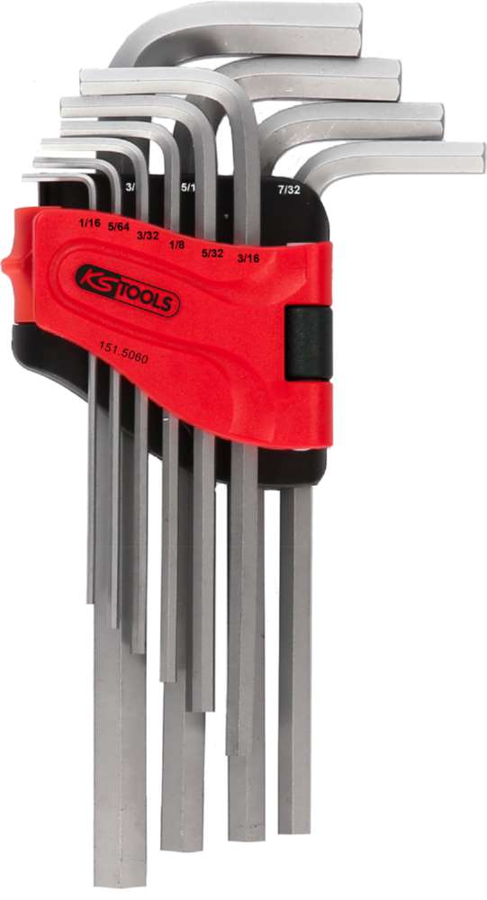 Produktbild KS Tools Innensechskant Winkelstiftschlüsselsatz im Klapphalter 10 Teile Zoll