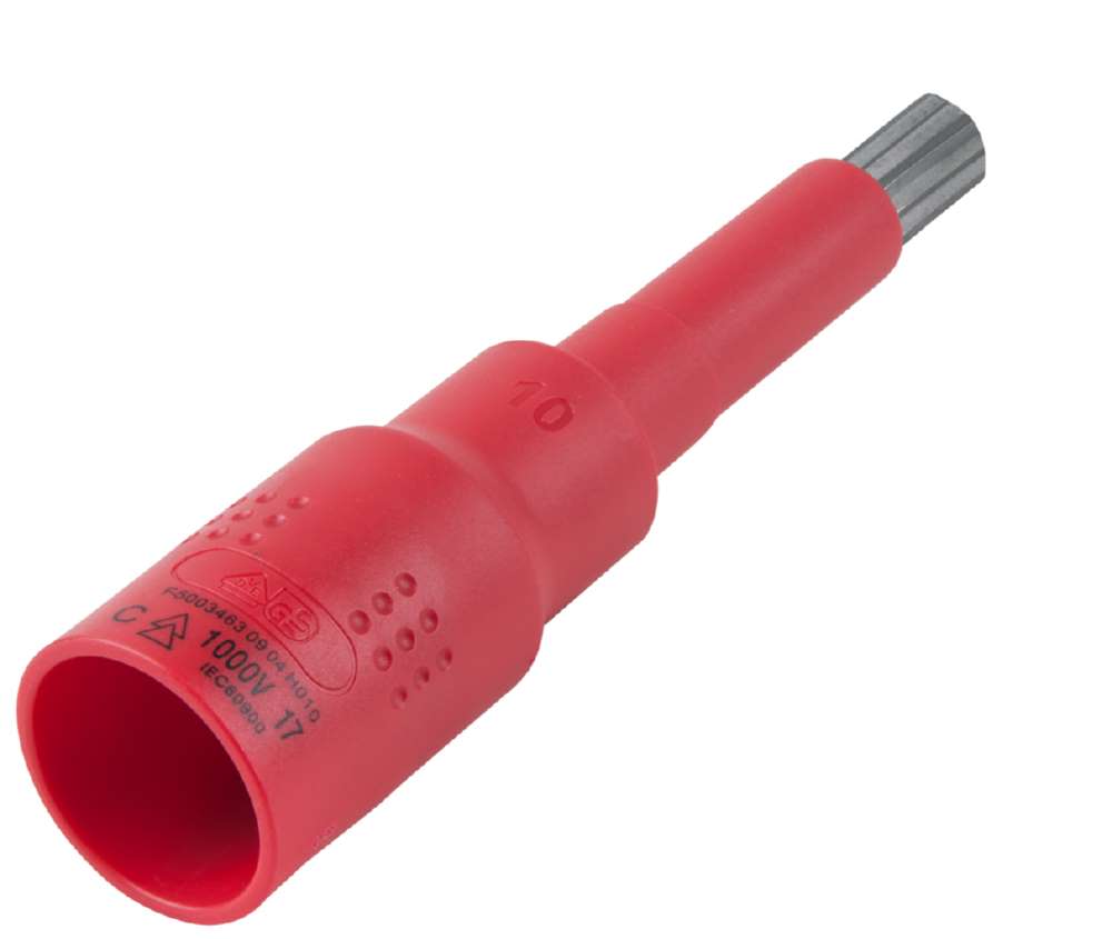 Produktbild KS Tools 3/8 Zoll Isolierte Bit-Stecknuss Vielzahn M12 isoliert Gesamtlänge 95 mm