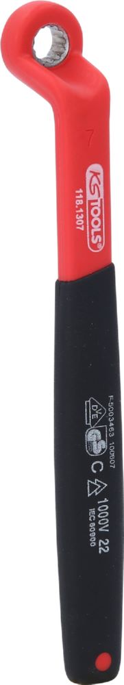 Produktbild KS Tools Isolierter Ringschlüssel gekröpft 7 mm