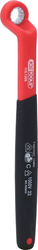 Produktbild KS Tools Isolierter Ringschlüssel gekröpft 9 mm