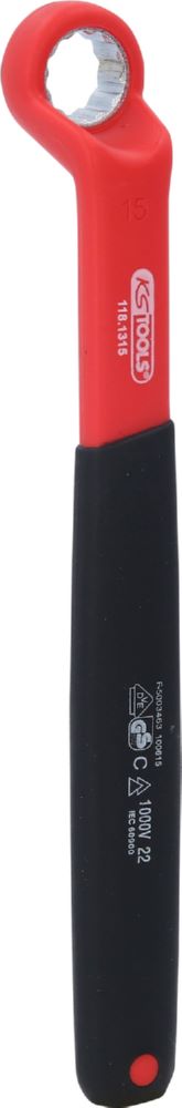 Produktbild KS Tools Isolierter Ringschlüssel gekröpft 15 mm