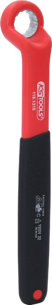 Produktbild KS Tools Isolierter Ringschlüssel gekröpft 18 mm