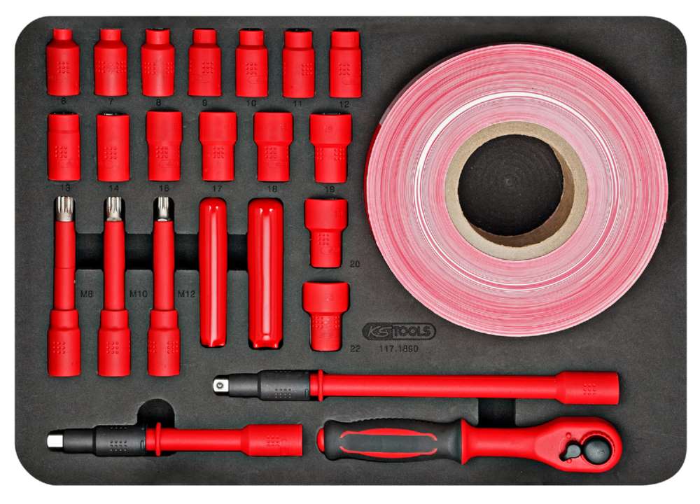 Produktbild KS Tools Isolierter Werkzeug Satz für Hybrid und Elektrofahrzeuge 43 Teile bild 12