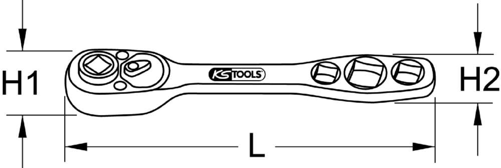 Produktbild KS Tools 5 in 1 Kälte Klima Ratsche umschaltbar Länge 157mm bild 3