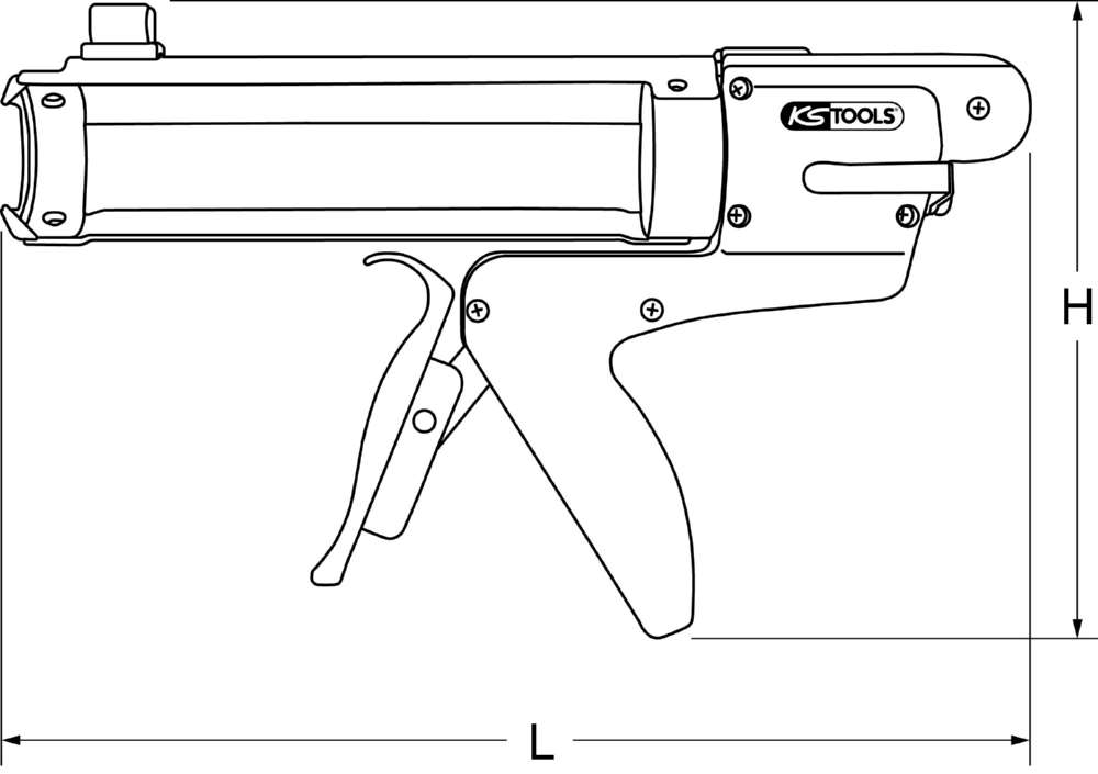Produktbild KS Tools Kartuschenpistole ohne herausstehende Schubstange 310 ml bild 6