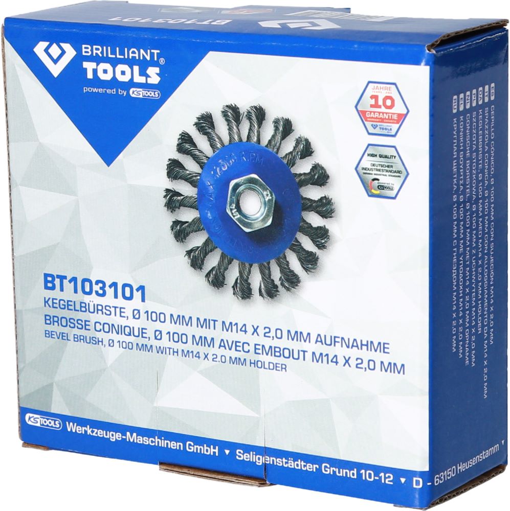 Produktbild Brilliant Tools Kegelbürste Durchmesser 100 mm mit M14 x 2,0 mm Aufnahme bild 5