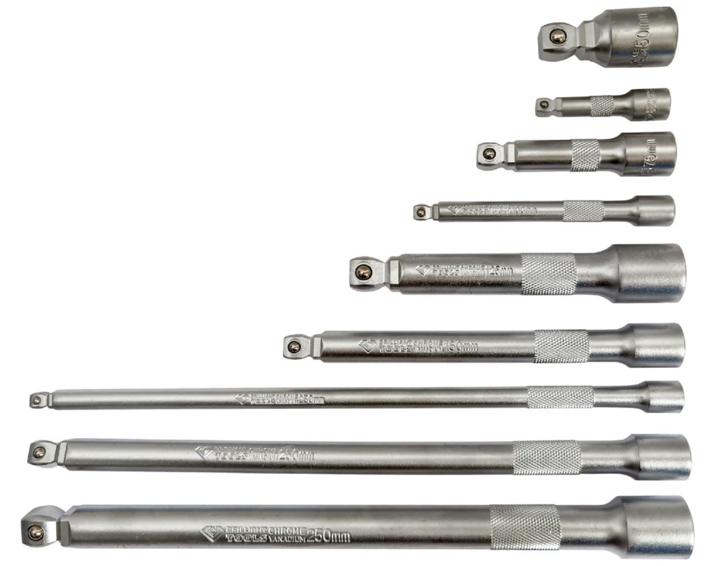 Produktbild Brilliant Tools Kippverlängerungssatz 1/4 Zoll + 3/8 Zoll + 1/2 Zoll 9 Teile bild 4