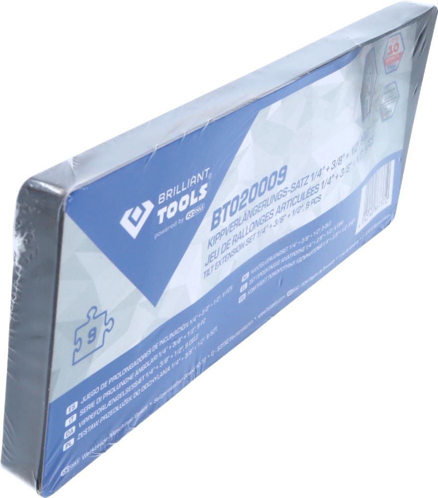 Produktbild Brilliant Tools Kippverlängerungssatz 1/4 Zoll + 3/8 Zoll + 1/2 Zoll 9 Teile bild 6