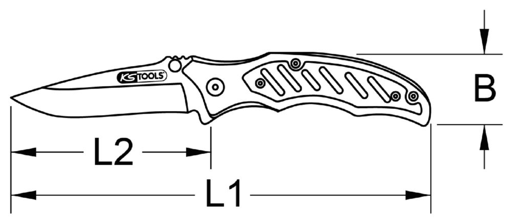 Produktbild KS Tools Klappmesser mit Arretierung Breite 34 mm Gesamtlänge 200 mm bild 5