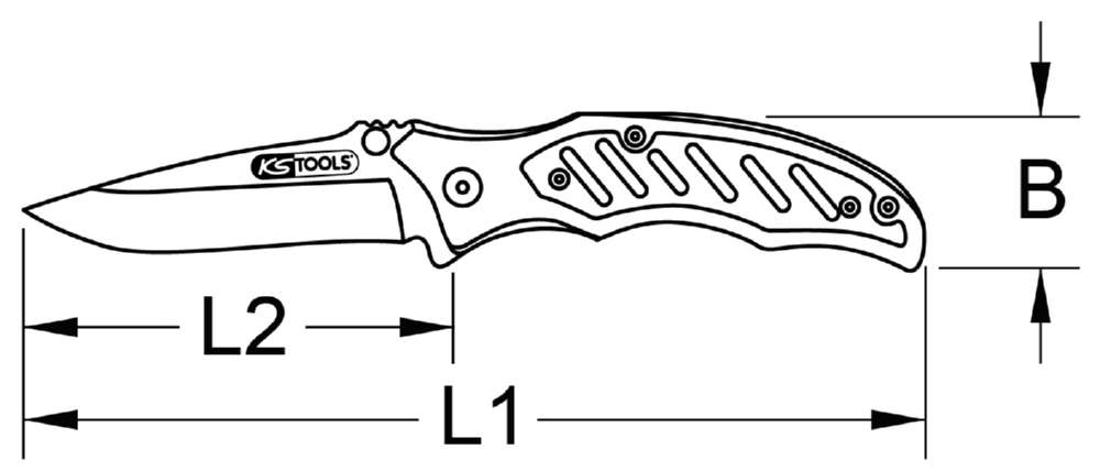 Produktbild KS Tools Klappmesser mit Arretierung und Gurtschneider bild 13