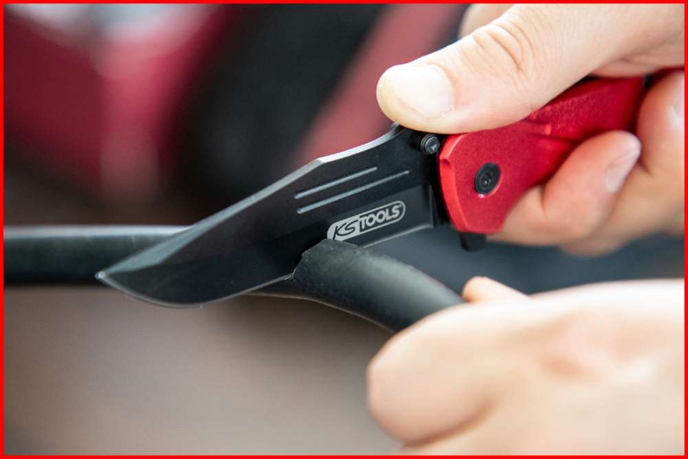 Produktbild KS Tools Klappmesser mit Arretierung und Gurtschneider bild 5