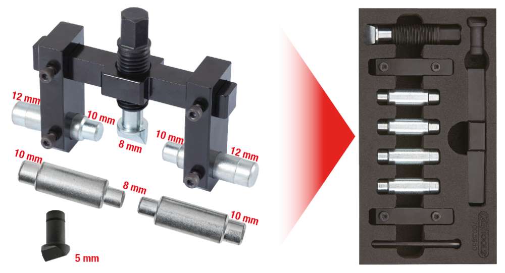 Produktbild KS Tools Klemmbohrungs Spreizwerkzeug Satz 11 Teile bild 9