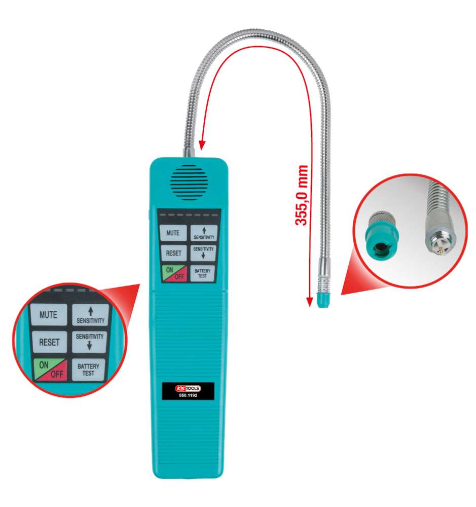 Produktbild KS Tools Klimaanlagen Lecksuchgerät Länge 229 mm Breite 65 mm bild 7