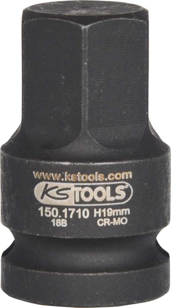 Produktbild KS Tools 1/2 Zoll Kraft Bit Stecknuss Innensechskant 19 mm bild 5
