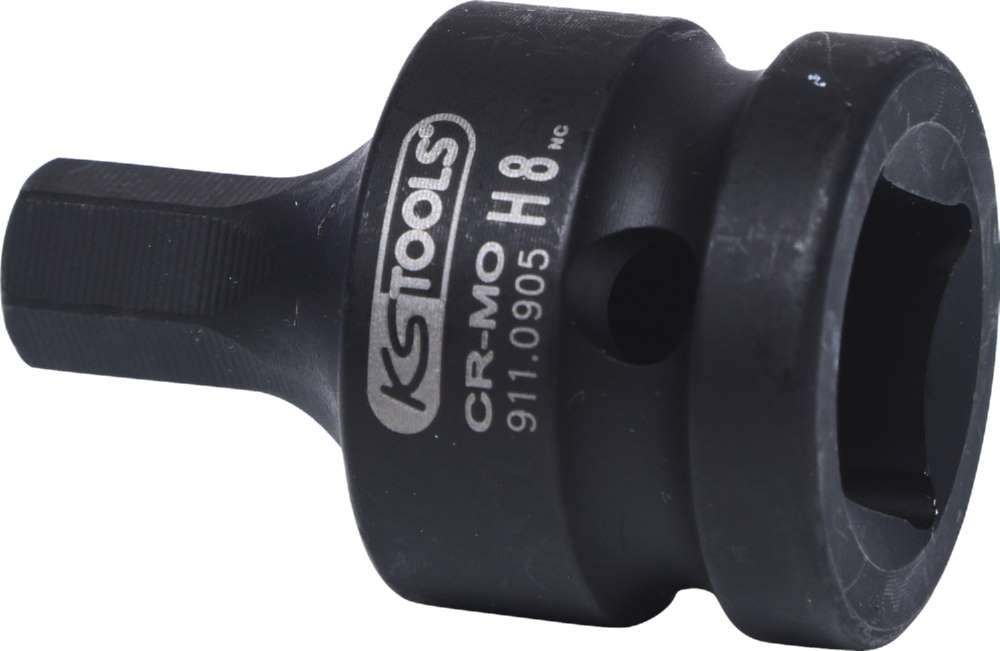Produktbild KS Tools 1/2 Zoll Kraft-Bit-Stecknuss Innensechskant kurz 8 mm bild 3
