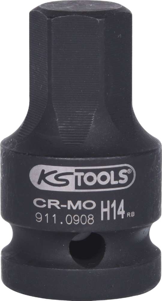 Produktbild KS Tools 1/2 Zoll Kraft-Bit-Stecknuss Innensechskant kurz 14 mm bild 6