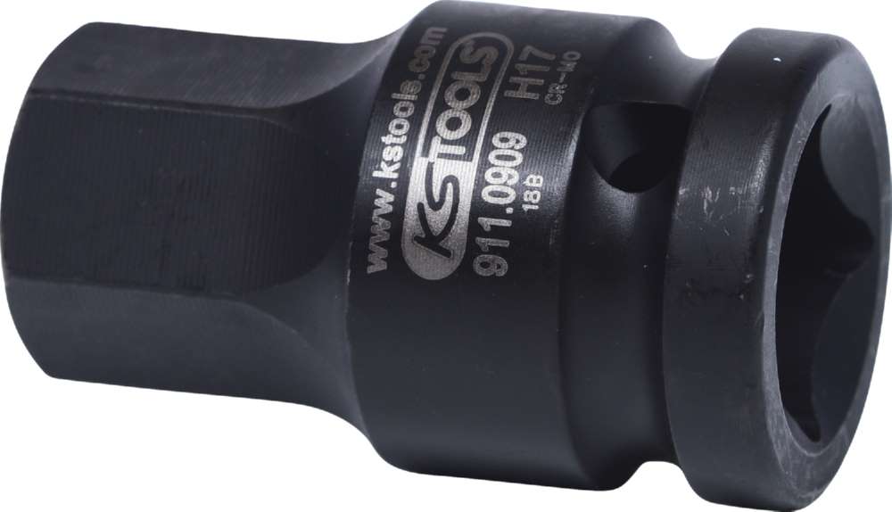 Produktbild KS Tools 1/2 Zoll Kraft-Bit-Stecknuss Innensechskant kurz 17 mm