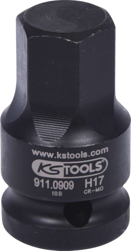 Produktbild KS Tools 1/2 Zoll Kraft-Bit-Stecknuss Innensechskant kurz 17 mm bild 6
