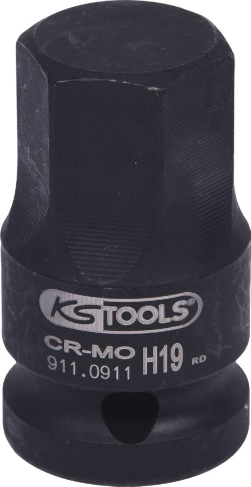 Produktbild KS Tools 1/2 Zoll Kraft-Bit-Stecknuss Innensechskant kurz 19 mm bild 6