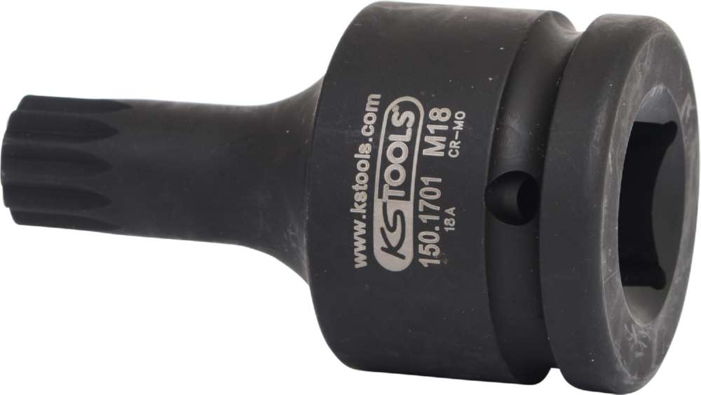 Produktbild KS Tools 3/4 Zoll Kraft Bit Stecknuss für Vielzahn XZN® Schrauben kurz bild 3