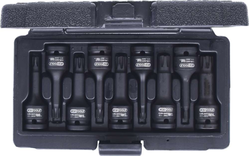 Produktbild KS Tools 1/2 Zoll Kraft-Bit-Stecknuss-Satz für RIBE-Schrauben 9 Teile bild 5