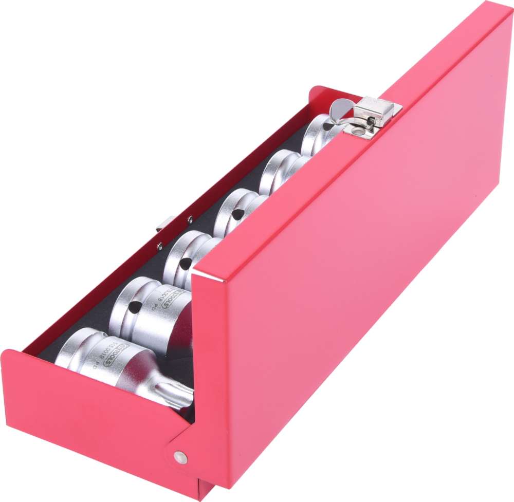 Produktbild KS Tools 3/4 Zoll Kraft Bit Stecknuss Satz 6 Teile Torx und Vielzahn mit Bohrung bild 4