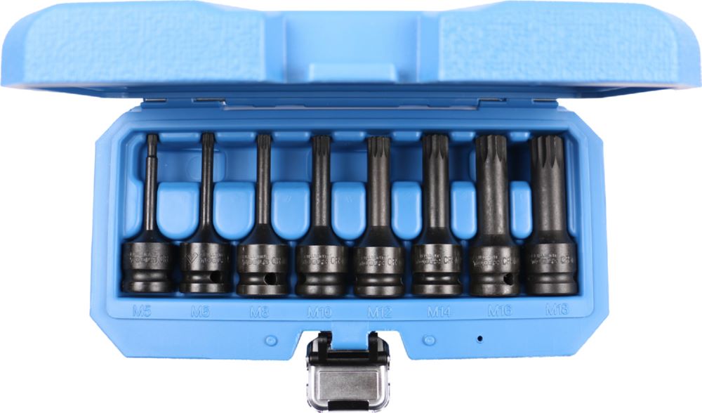 Produktbild Brilliant Tools Kraft Bit Stecknuss Satz 1/2 Zoll 8 Teile XZN M5 bis M18