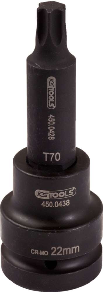 Produktbild KS Tools 3/4 Zoll Kraft-Bit-Stecknuss Torx lang T80 Gesamtlänge 140 mm