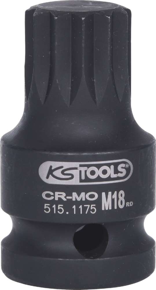 Produktbild KS Tools 1/2 Zoll Kraft Bit Stecknuss XZN kurz M18 bild 8