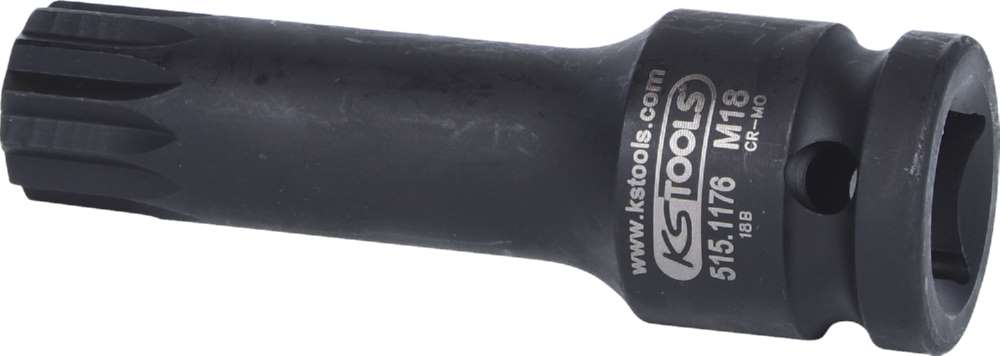 Produktbild KS Tools 1/2 Zoll Kraft Bit Stecknuss XZN lang M18