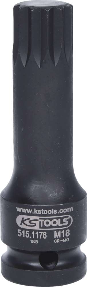 Produktbild KS Tools 1/2 Zoll Kraft Bit Stecknuss XZN lang M18 bild 6