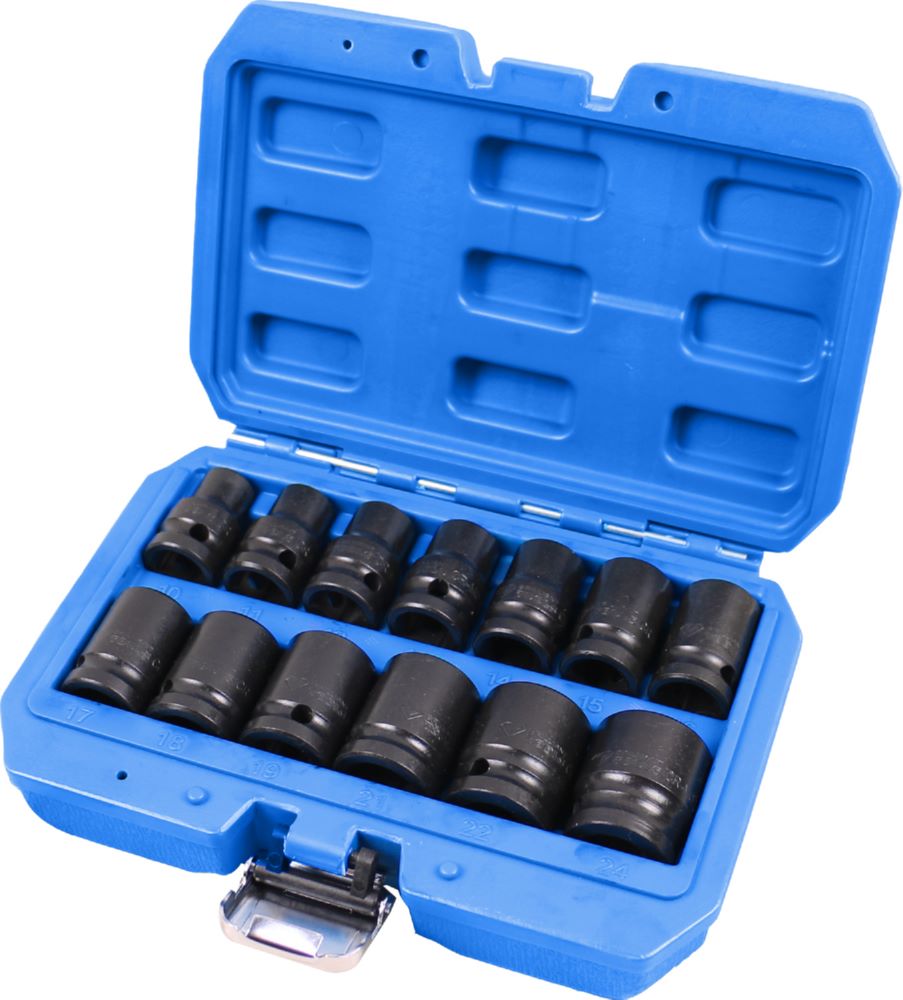 Produktbild Brilliant Tools Kraftstecknuss Satz 1/2 Zoll Sechskant 13 Teile kurz 10 bis 24 mm bild 2