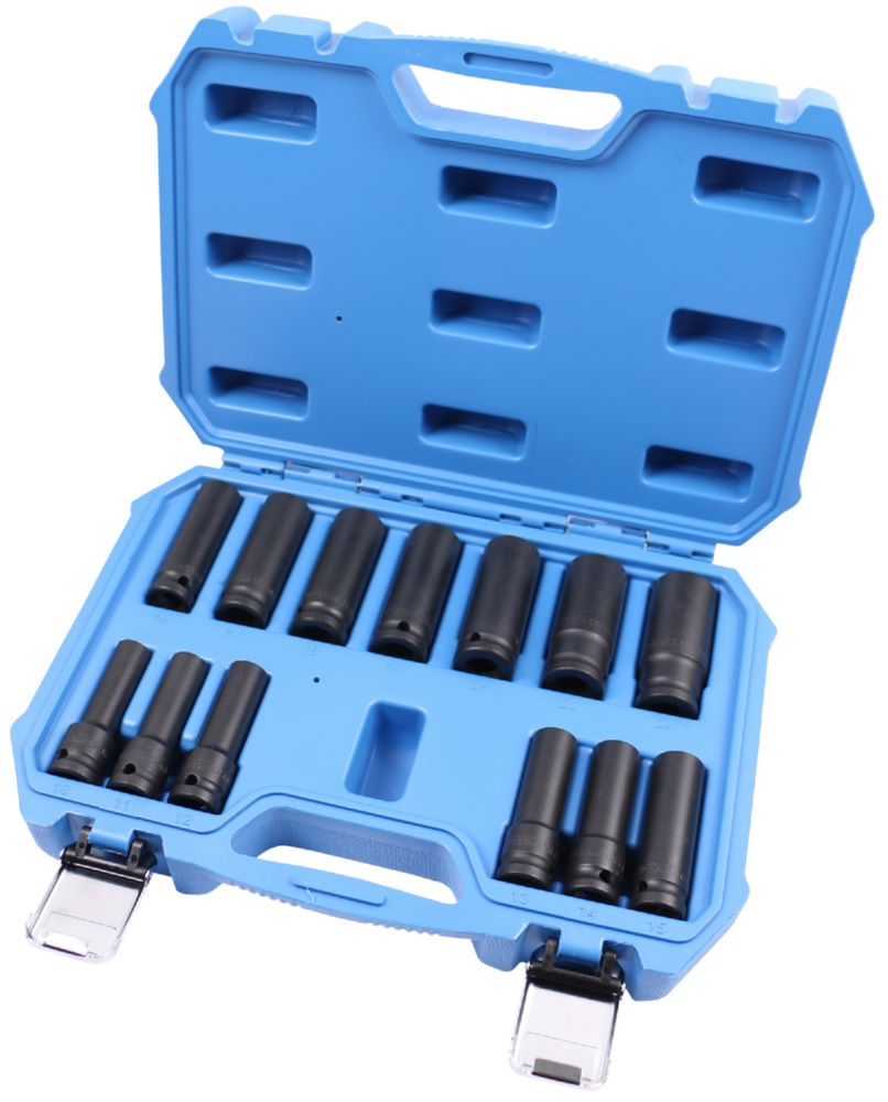 Produktbild Brilliant Tools Kraftstecknuss Satz 1/2 Zoll Sechskant 13 Teile lang 10 bis 24 mm bild 2