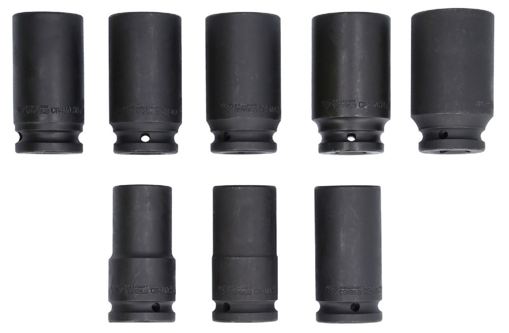 Produktbild Brilliant Tools Kraftstecknuss Satz 3/4 Zoll Sechskant 8 Teile 24 bis 36 mm bild 3