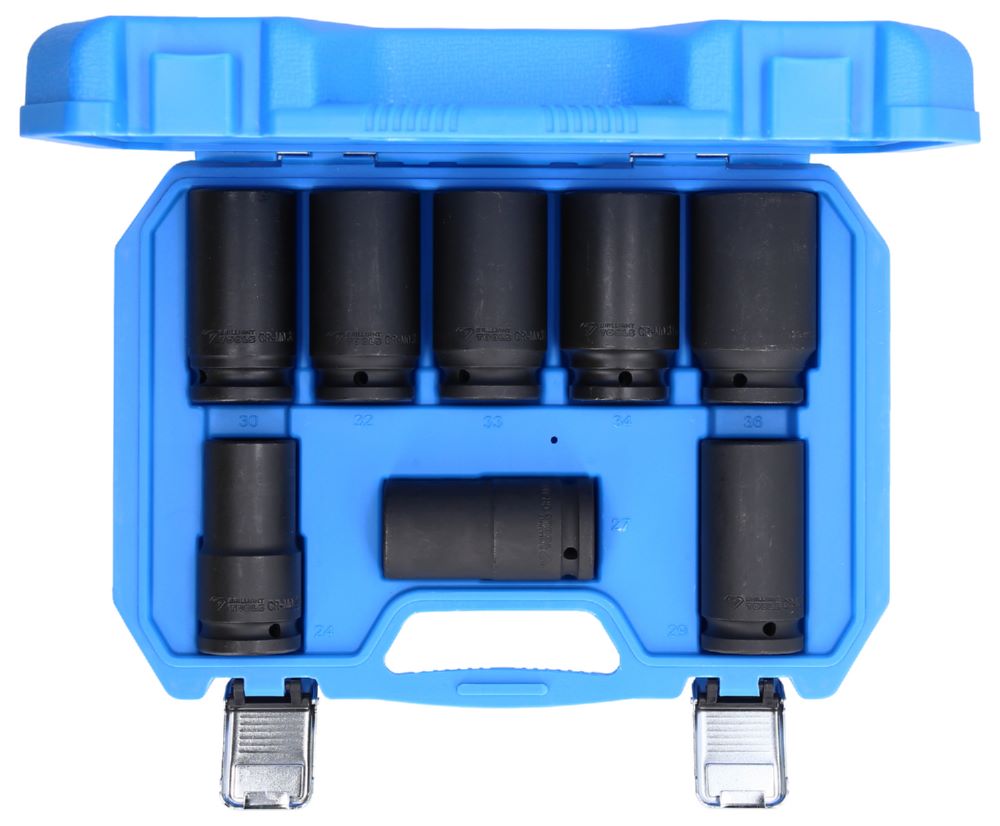 Produktbild Brilliant Tools Kraftstecknuss Satz 3/4 Zoll Sechskant 8 Teile 24 bis 36 mm