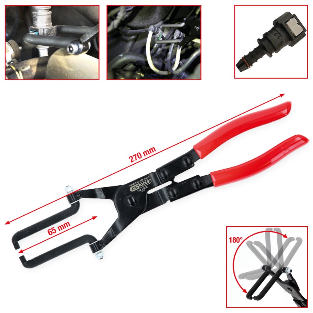 Produktbild KS Tools Zange Kraftstoffleitung für Schnellkupplungen mit Gelenk bild 2