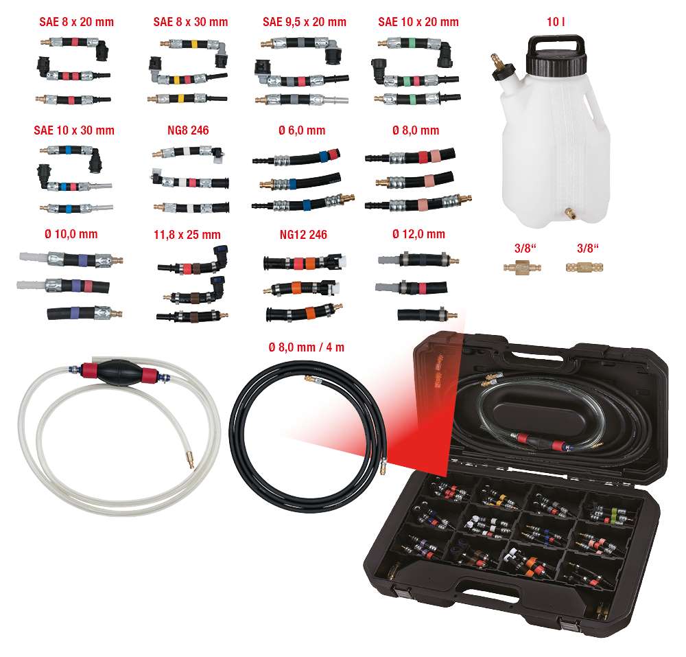 Produktbild KS Tools Kraftstoffsystem Prüf und Reinigungs Satz 43 Teile bild 4