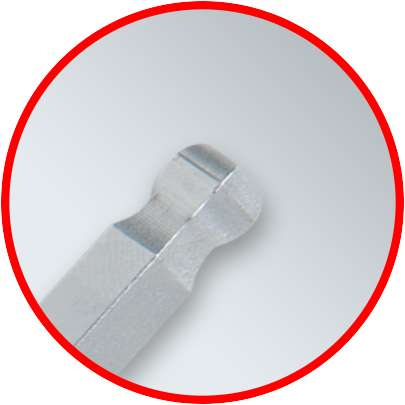 Produktbild KS Tools Winkelstiftschlüsselsatz Kugelkopf Innensechskant extra lang 9 Teile bild 2