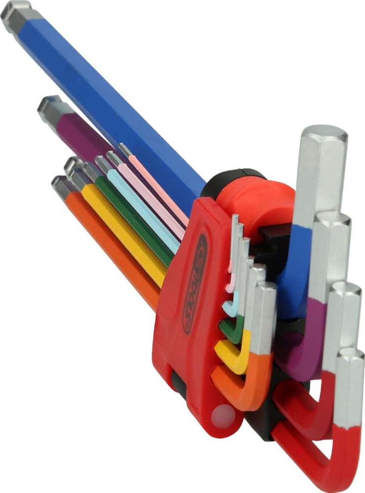 Produktbild KS Tools Winkelstiftschlüsselsatz Kugelkopf Innensechskant extra lang 9 Teile Zoll bild 5