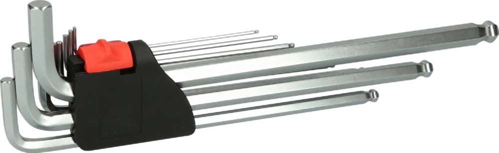 Produktbild KS Tools Winkelstiftschlüsselsatz Kugelkopf Innensechskant XL 10 Teile Zoll bild 4