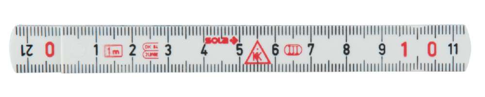 Produktbild KS Tools Kunststoff Gliedermaßstab weiß Länge 1m