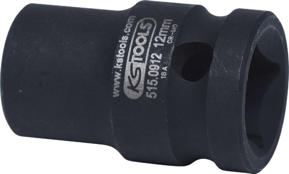 Produktbild KS Tools 1/2 Zoll 12-kant-Kraft-Stecknuss kurz 12 mm Gesamtlänge 38 mm bild 2