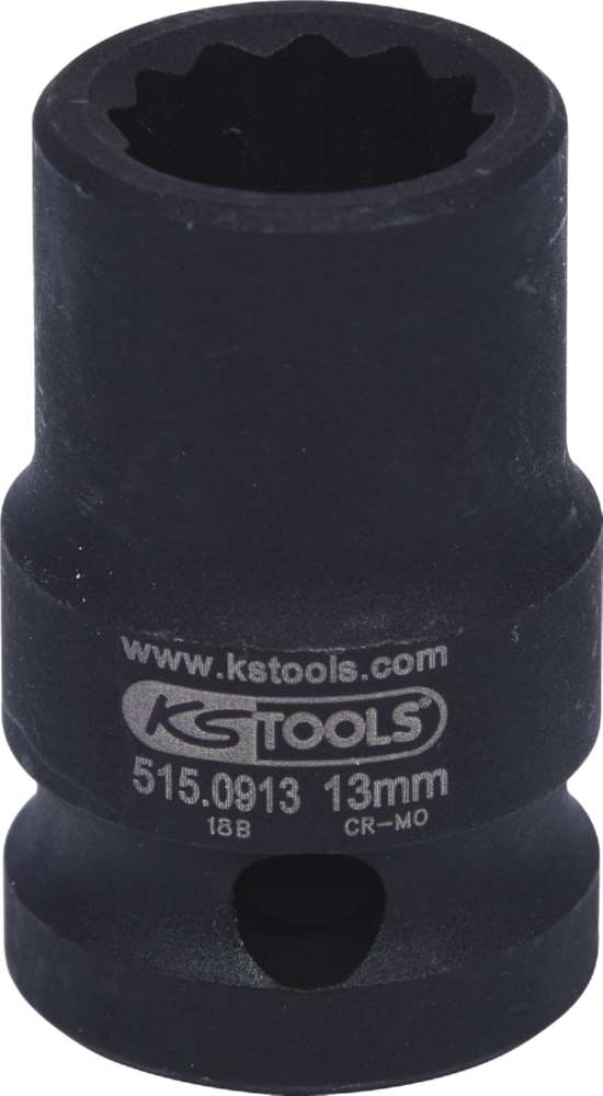 Produktbild KS Tools 1/2 Zoll 12-kant-Kraft-Stecknuss kurz 13 mm Gesamtlänge 38 mm bild 6