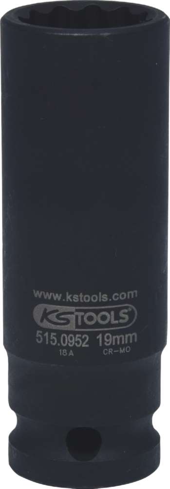 Produktbild KS Tools 1/2 Zoll 12-kant-Kraft-Stecknuss lang 19 mm Gesamtlänge 78 mm bild 6