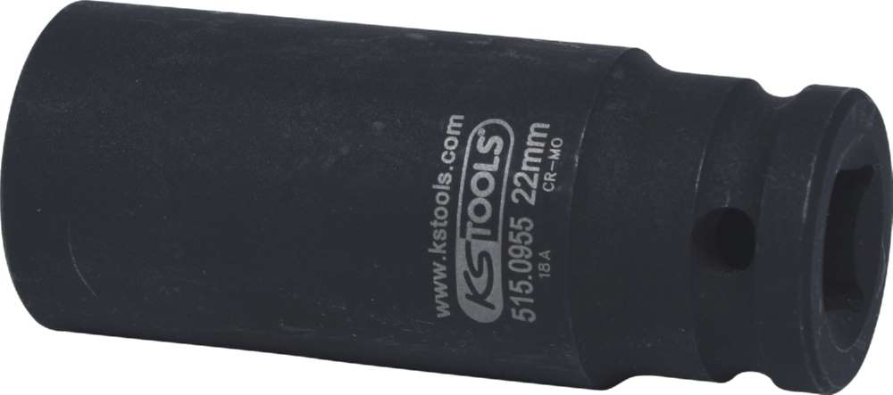 Produktbild KS Tools 1/2 Zoll 12-kant-Kraft-Stecknuss lang 22 mm Gesamtlänge 78 mm bild 2
