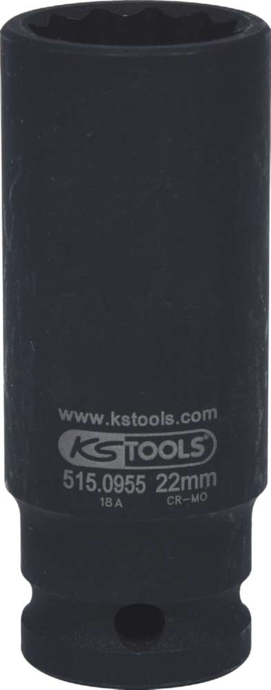 Produktbild KS Tools 1/2 Zoll 12-kant-Kraft-Stecknuss lang 22 mm Gesamtlänge 78 mm bild 6