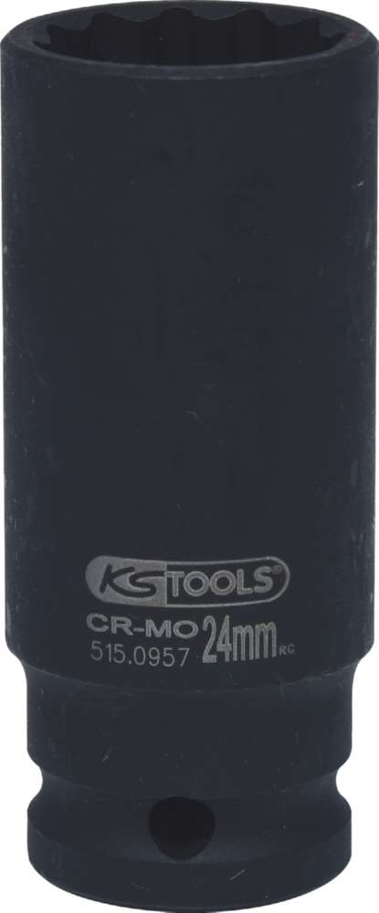 Produktbild KS Tools 1/2 Zoll 12-kant-Kraft-Stecknuss lang 24 mm Gesamtlänge 78 mm bild 6