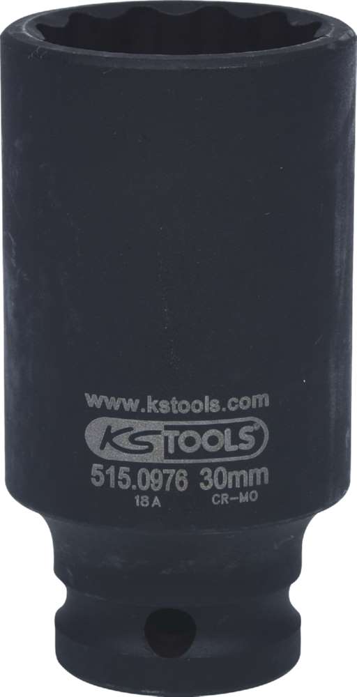 Produktbild KS Tools 1/2 Zoll12-kant-Kraft-Stecknuss lang 30 mm Gesamtlänge 85 mm bild 6